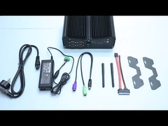 PCIE كمبيوتر صناعي صغير بدون مروحة Intel I5 I7 GPIO LPT 6 COM 2 Lans 8 صندوق USB