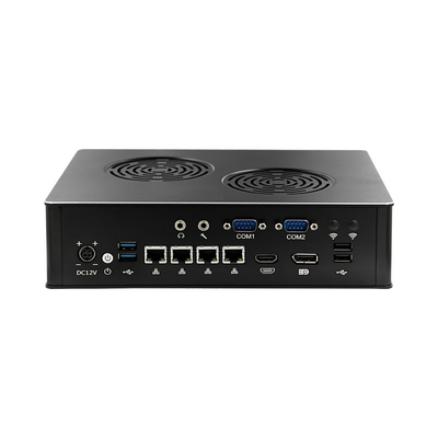 سعر جيد Windows 11 Pro Industrial Mini PC Intel Xeon-D D-1581 أجهزة الكمبيوتر 4 LAN Dual Video HDMI DP 4K متصل