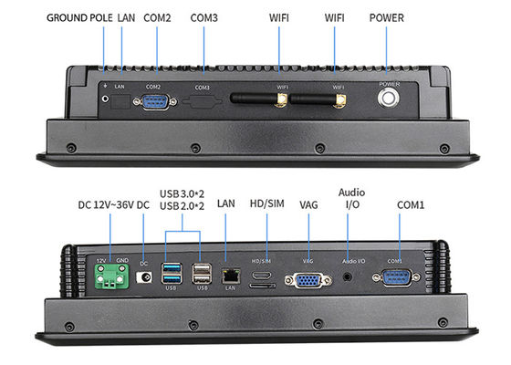 سعر جيد 10.4 بوصة 1024x768 لوحة اللمس الصناعية PC مقاوم للماء 19W متصل