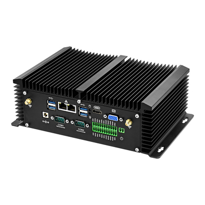 تيار مستمر 9 فولت - 36 فولت كمبيوتر صناعي بدون مروحة USB GPIO VGA HDMI شاشة مزدوجة مع جهاز التحكم عن بعد