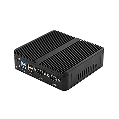 سعر جيد سيليرون J4125 كمبيوتر صغير بدون مروحة 2 DB-9 RS232 COM 2 RJ45 LAN كمبيوتر مكتبي صغير متصل