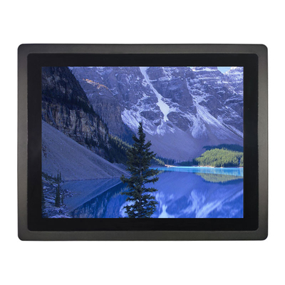 شاشة LCD الصناعية المدمجة بشاشة لمس PC 350 نيتس سطوع سبيكة الألومنيوم