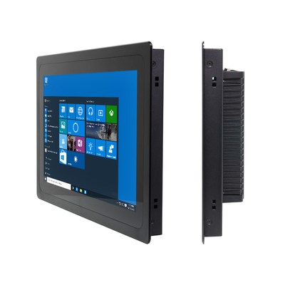 شاشة LCD الصناعية لوحة لمس مضمنة PC Window10 Pro OS اتصال جيجابيت إيثيرنث سبيكة الألومنيوم