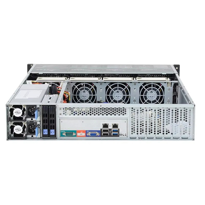 سعر جيد 100-240 فولت AC IN 2u Rack NAS Server مع 16 DDR4 Slots 4 PCI-E3.0X16 Slots 2 PCI-E3.0X8 Slots 12 3.5 SATA Bays متصل