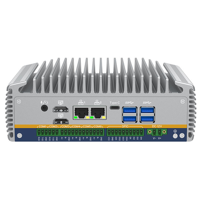 سعر جيد تصميم بدون مروحة كمبيوتر صناعي صغير إنتل 12th Alder Lake-U Core I5/i7 معالج 6*COM متصل