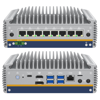 سعر جيد الجيل الرابع عشر Core Ultra i5/i7 Network Security ميني بي سي 8*Intel I226 LAN X86 صناعية جدار الحماية راوتر Pfsense ميني بي سي متصل