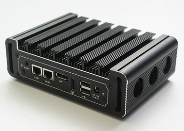مادة الألومنيوم الصناعية البسيطة PC إنتل i3 6100U ثنائي النواة 2.3GHz 2 منفذ LAN