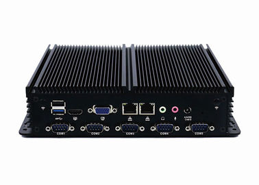 سعر جيد 6 USB الصناعية الكمبيوتر المدمجة على متن انتل Baytrial J1900 صندوق الأتمتة المدمجة PC 6 COM متصل