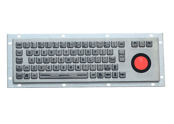 سعر جيد LED الخلفية 5VDC PS2 لوحة المفاتيح المعدنية الصناعية الفولاذ المقاوم للصدأ 68 مفتاح متصل