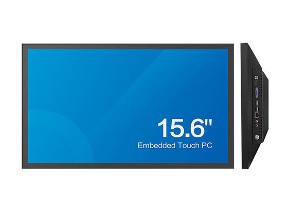 سعر جيد 4 جيجا بايت رام 128 جيجا بايت SSD DC24V الصناعية لوحة اللمس الكمبيوتر 15.6 بوصة J1900 متصل