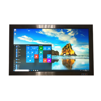 IP65 مقاوم للماء الفولاذ المقاوم للصدأ الكل في واحد الكمبيوتر 21.5 بوصة Intel Celeron J1900 4 X USB